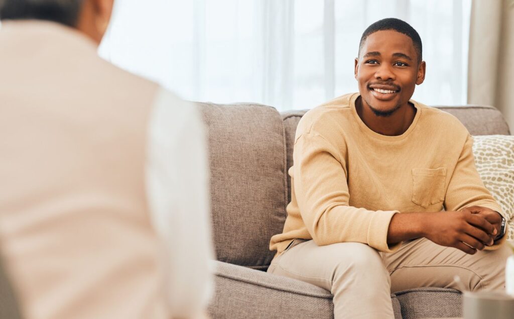 Client engaged in EMDR therapy for trauma and addiction treatment in San Diego, CA.