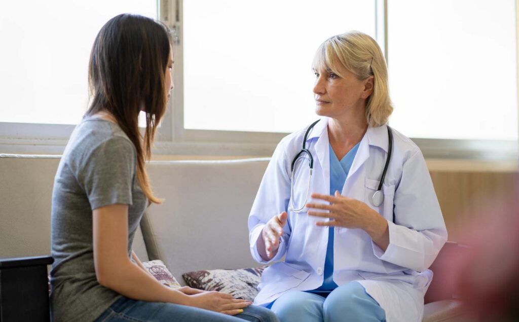 Psychiatrist assisting a client during depression treatment in San Diego, California.