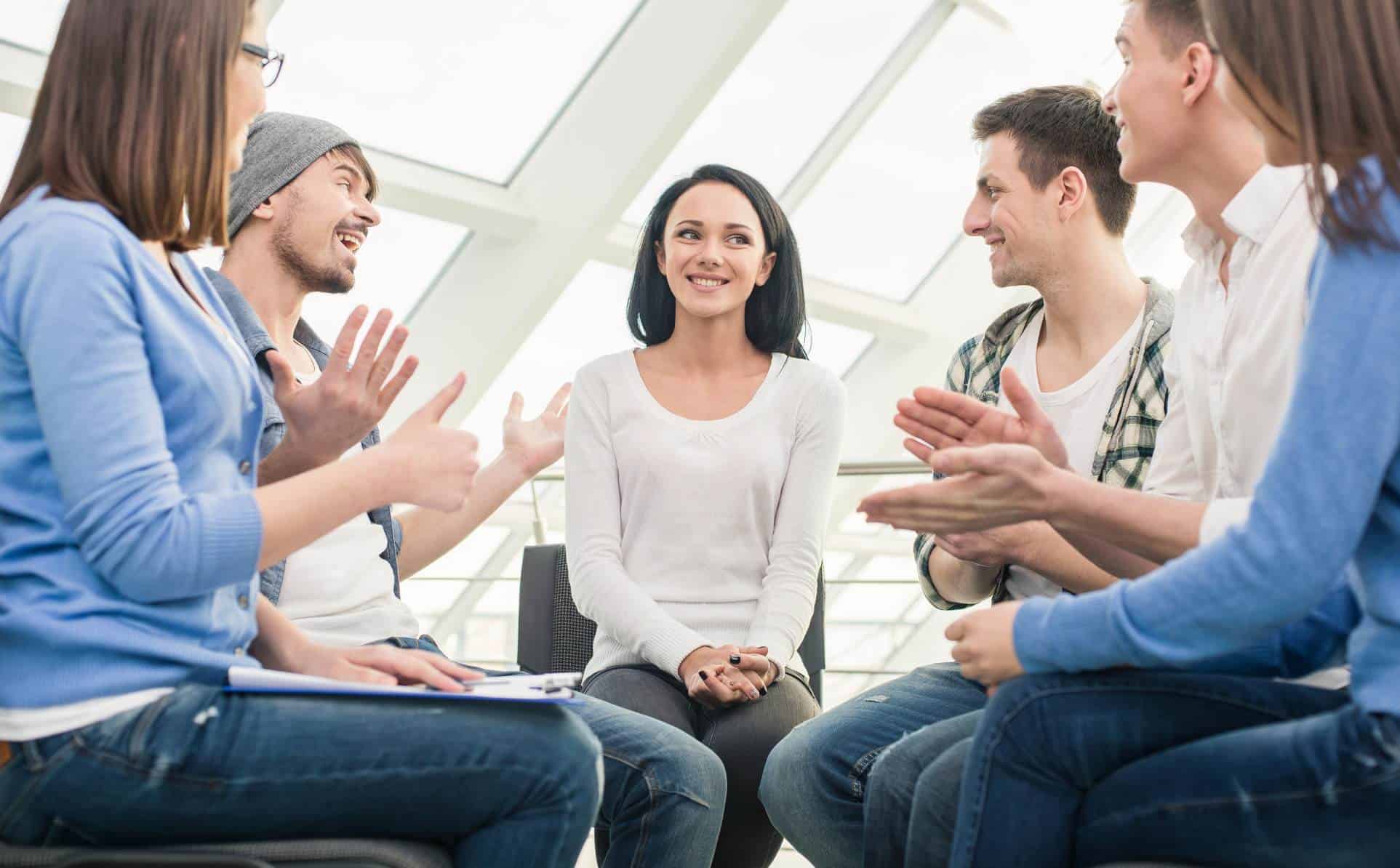 Clients participating in group therapy at El Cajon drug rehab.