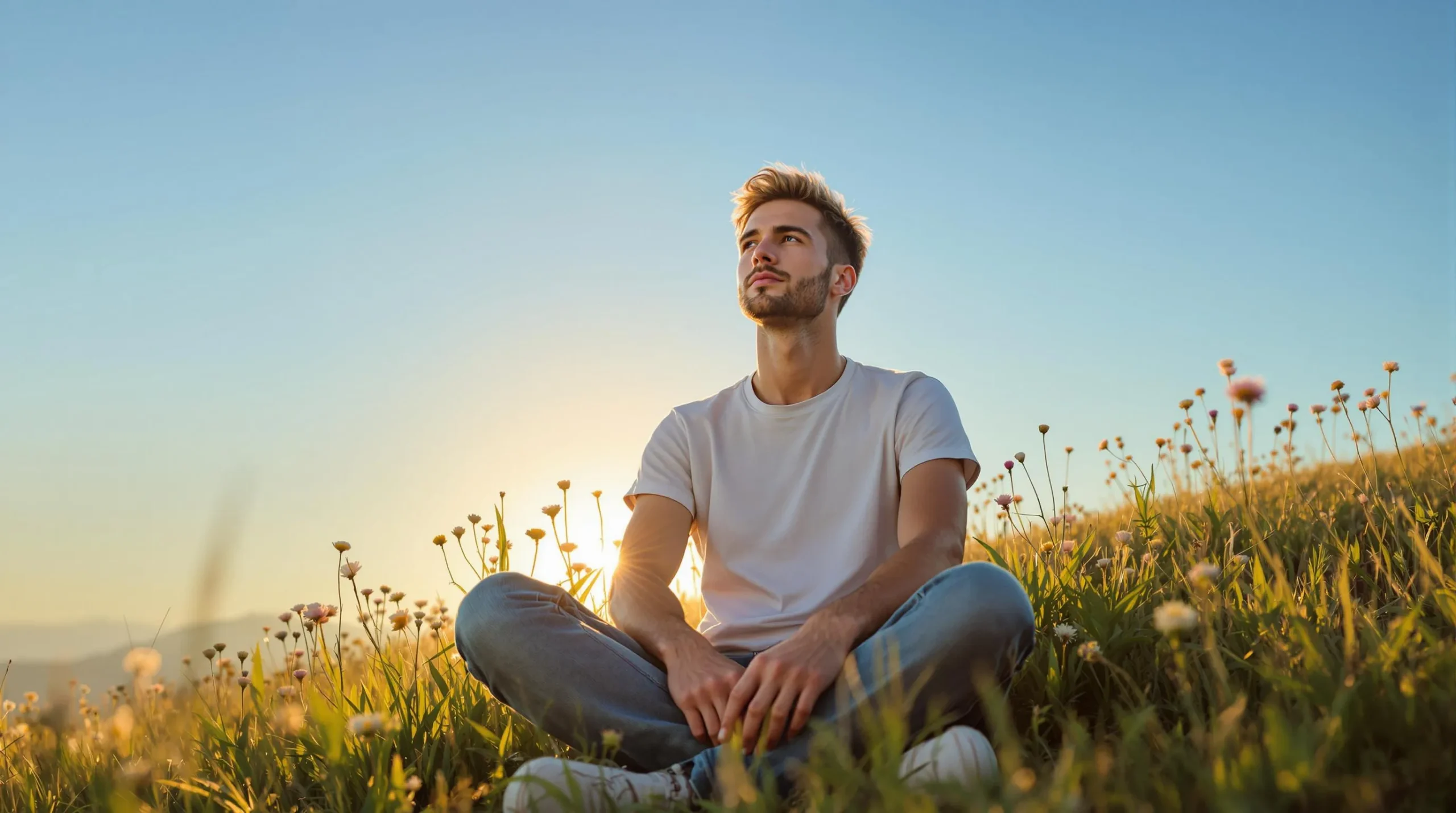 Man finding peace in nature during mental health treatment in San Diego.